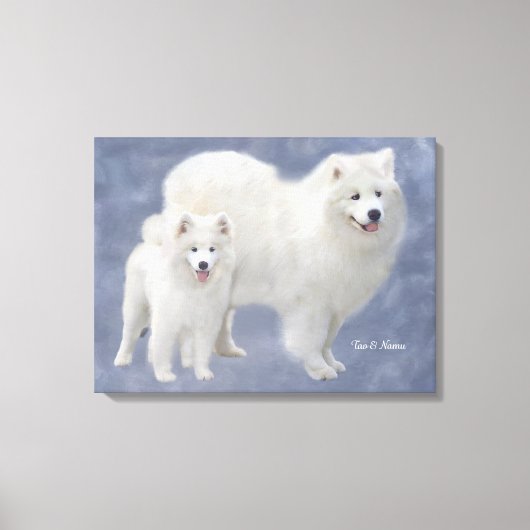 Samoyed Artキャンバスプリント24X18インチ キャンバスプリント (正面)
