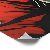 Samoyed Astronaut Poster, Samoyed Retro Print ポスター (角)