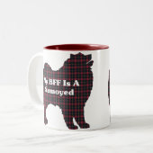 Samoyed BFFギフト ツートーンマグカップ (正面左)