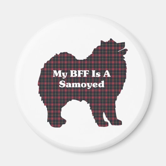 Samoyed BFFギフト マグネット (正面)
