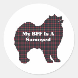Samoyed BFFギフト ラウンドシール