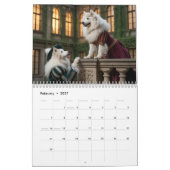 Samoyed Calendar カレンダー (2月 2027)