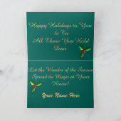 Samoyed Christmas Greeting Card, 7" X 5" シーズンカード (内部)