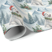 Samoyed Christmas Wrapping Paper, Winter Dog Gift  ラッピングペーパー (ロールコーナー)