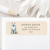 Samoyed Dogのアドレス ラベル (インサイチュ)