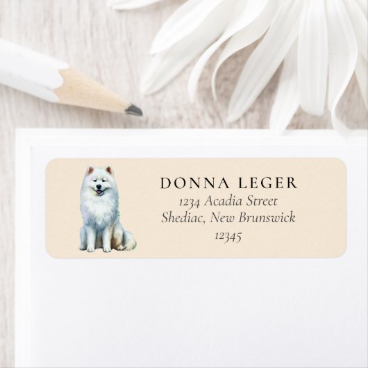 Samoyed Dogのアドレス ラベル (インサイチュ)