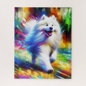 Samoyed Dog Acrylic Art Jigsaw Puzzle ジグソーパズル (縦)