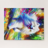 Samoyed Dog Acrylic Art Jigsaw Puzzle ジグソーパズル (横)