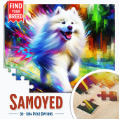 Samoyed Dog Acrylic Art Jigsaw Puzzle ジグソーパズル