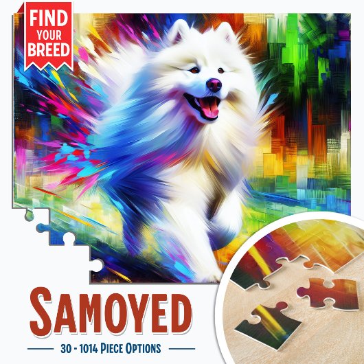 Samoyed Dog Acrylic Art Jigsaw Puzzle ジグソーパズル