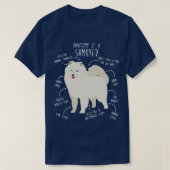 Samoyed Dog Anatomy 2 Tシャツ (デザイン正面)