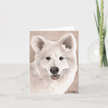 Samoyed Dog Artノートカード