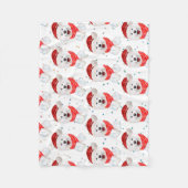 Samoyed Dog Breed Christmas Stars フリースブランケット (正面)