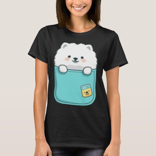 Samoyed Dog in your Pocket Dog   1 Tシャツ (正面)