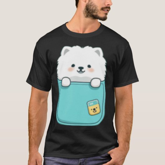 Samoyed Dog in your Pocket Dog   1 Tシャツ (正面)
