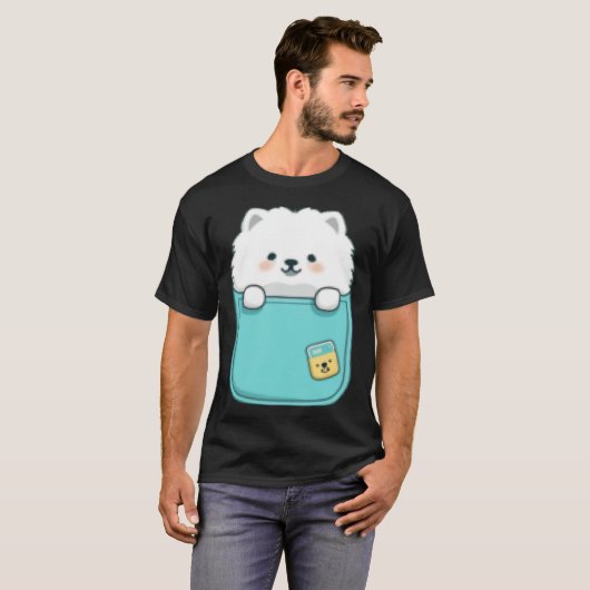 Samoyed Dog in your Pocket Dog   1 Tシャツ (正面フル)