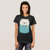 Samoyed Dog in your Pocket Dog   3 Tシャツ (正面フル)
