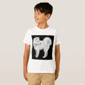 Samoyed Dog Kidsスウェットシャツ Tシャツ (正面フル)
