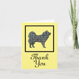 Samoyed Dog Thank You Greeting Card カード