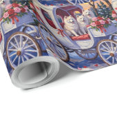 Samoyed Dog Valentine's Day ラッピングペーパー (ロールコーナー)