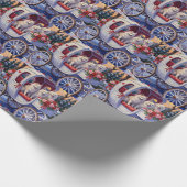 Samoyed Dog Valentine's Day ラッピングペーパー (角)