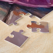 Samoyed Dog Valentine's Day Rose Picnic ジグソーパズル (側面)