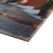 Samoyed Dogs Christmas Snow Holiday カッティングボード (角)