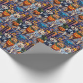 Samoyed Dogs Trick-or-Treating Halloween Costumes ラッピングペーパー (角)