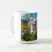 Samoyed Elegant Coffee Mug コーヒーマグカップ (正面左)