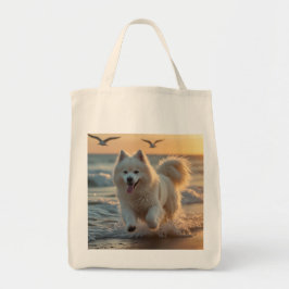 Samoyed Elegant Grocery Tote Bag トートバッグ