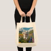 Samoyed Elegant Grocery Tote Bag トートバッグ (正面(商品))