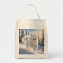 Samoyed Elegant Grocery Tote Bag