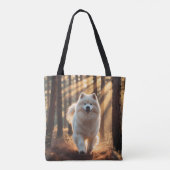Samoyed Elegant Shoulder Tote Bag トートバッグ (裏面)