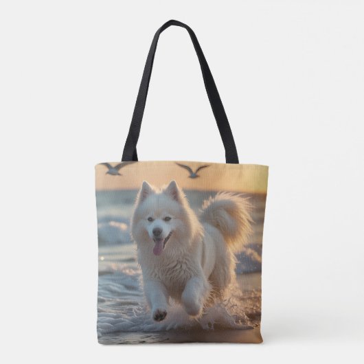 Samoyed Elegant Shoulder Tote Bag トートバッグ (裏面)