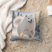 Samoyed Elegant Throw Pillow クッション (ブランケット)