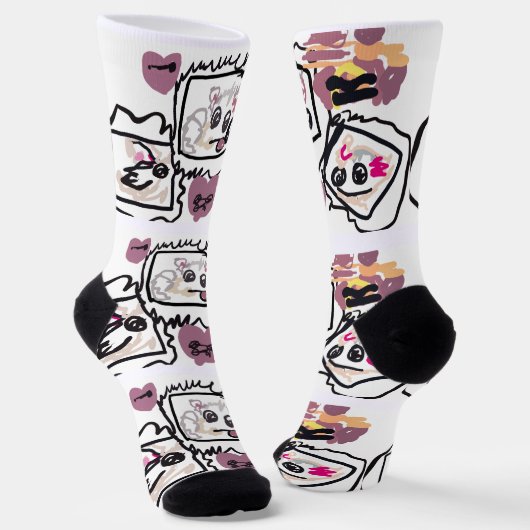 Samoyed Hearts  ソックス (傾斜あり)