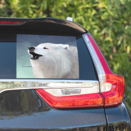 Samoyed Howl; カスタムカットビニール澄んステッカーXL シール