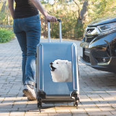 Samoyed Howl; カスタムカットビニール澄んステッカーXL シール (スーツケースインサイチュ)