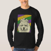 Samoyed Jester Mardi Gras Dog Mom or Dad Tシャツ (正面)