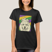 Samoyed Jester Mardi Gras Dog Mom or Dad Tシャツ (正面)