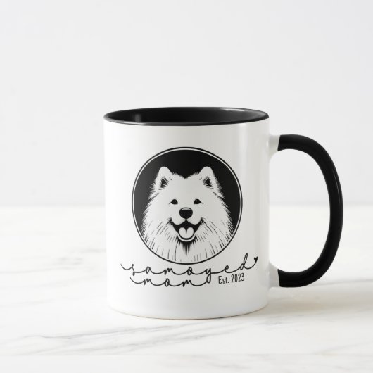 Samoyed Mom Custom Established Pop Art Samoyed マグカップ (右)
