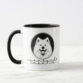 Samoyed Mom Custom Established Pop Art Samoyed マグカップ (左)