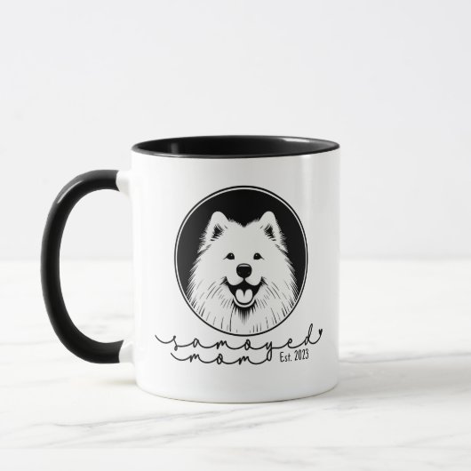 Samoyed Mom Custom Established Pop Art Samoyed マグカップ (左)