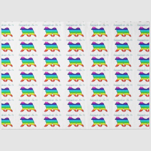 Samoyed No.1ティッシュギフトラップ；マッチングアイテム 薄葉紙 (正面)