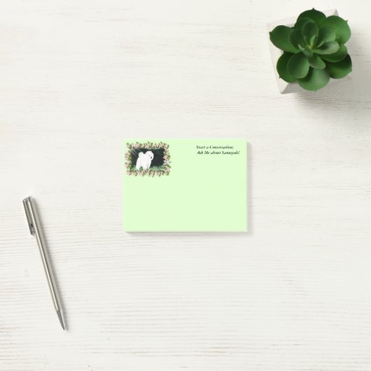 Samoyed Post-it®メモ4 x 3、メッセージ付き ポストイット (オフィス)