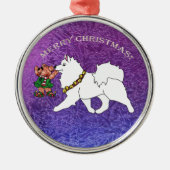 Samoyed Premium Metalオーナメント、 メタルオーナメント (正面)