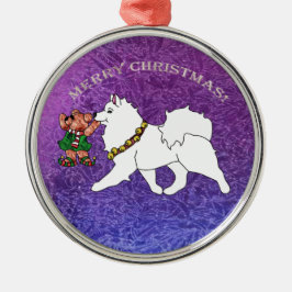 Samoyed Premium Metalオーナメント、 メタルオーナメント