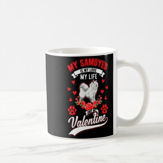 Samoyed Valentines Day Samoyed 1  コーヒーマグカップ (右)