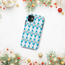 Samoyed Winter Holiday Diamond Pattern iPhone 11 ケース