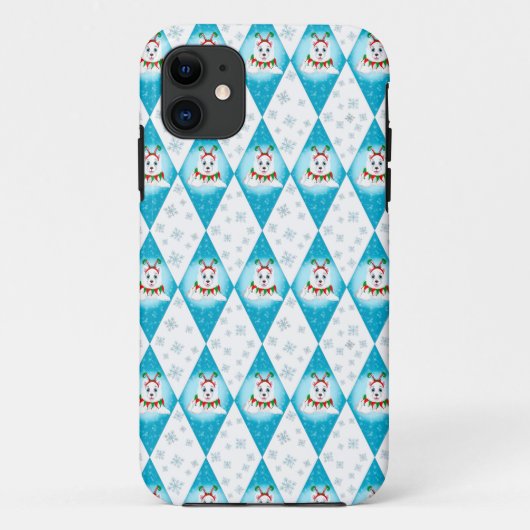 Samoyed Winter Holiday Diamond Pattern Case-Mate iPhoneケース (裏面)